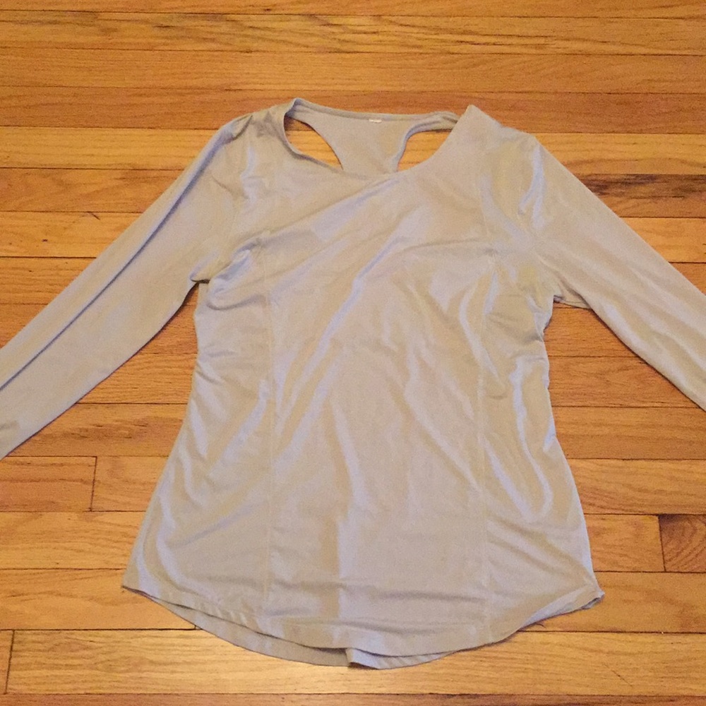 Light grey top running open back size m